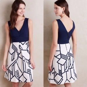 Anthropologie HD In Paris Ardmore Dress Navy